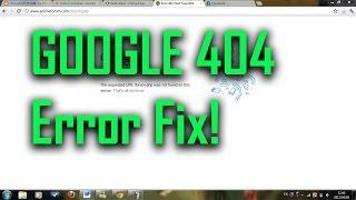 google 404 error fix