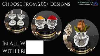 Silver Articles with price at www.PureSilver.io by Navrang Silver Works Bangalore