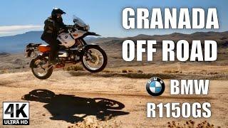 Off Road en moto Sierra Loja | BMW R1150GS | Granada, España  | 4K | Subtítulos