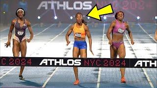 Marie Josee Ta Lou DESTROYS Brittany Brown - Women's 100 Meters Dash -  Athlos NYC 2024