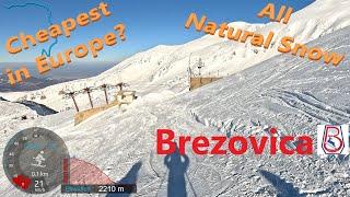 [4K] Skiing Brezovica, Is This Europe's Cheapest Ski Resort? All Natural Snow! GoPro Hero11