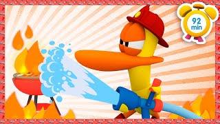 ‍ POCOYO ENGLISH - Pato Becomes the Best Firefighter [92 min] Full Episodes |VIDEOS & CARTOONS