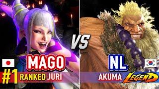 SF6  MAGO (#1 Ranked Juri) vs NL (Akuma)  Street Fighter 6 High Level Gameplay