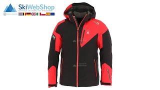 Spyder Leader black/red | Ski jacket men | SkiWebShop