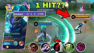 WHEN TOP ALPHA ABUSE THIS ONE HIT BUILD / BROKEN 100℅  (27KILLS)...#mobilelegends #mlbb #alpha