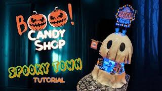 TUTORIAL, creation of BOo! candy shop. Spoky town.