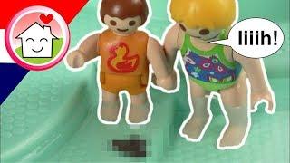 Playmobil filmpje Nederlands Wat is dat in het zwembad??? - Familie Huizer - Films voor kinderen