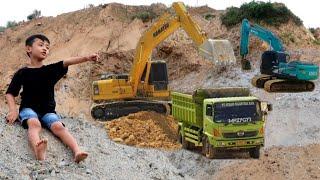 MAIN PASIR - MENDAKI GUNUNG - NAIK EXCAVATOR MOBIL BEKO | MOBIL KONSTRUKSI