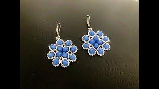 Sapphire Moonlight Earrings || DIY Beaded Earrings || How to make Beaded Earrings