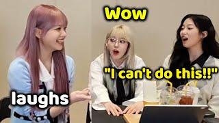 Members are amazed by Eunchae's skill in this game. | le sserafim funny moments
