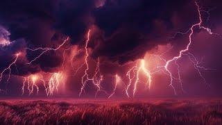 Night Thunderstorm to Sleep Instantly, Sleep Fast | Heavy Rainstorm & Intense Thunder at Night