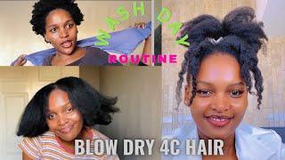 #washday I BLOW DRIED MY HAIR FOR THE FIRST TIME #4chair | NATURAL HAIR ROUTINE | SA YOUTUBER | 2023