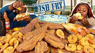 CRISPY FRIED CATFISH + JUICY COLOSSAL SHRIMP!!! | HASHTAG THE CANNONS | MUKBANG EATING SHOW