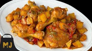 Pollo guisado con patatas