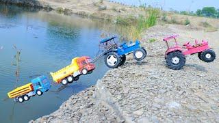 TATA 3530 Dumper Bs6 Volvo Tipper Accident Factory Water Pulling Out Massey Sonalika Tractor ? CSToy