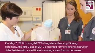 NFCC RN Class of 2019 Name Nursing Fund in Honor of Nursing Instructor.