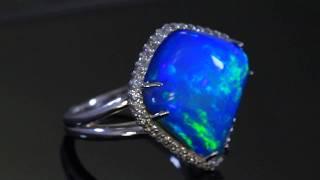 Opal Ring With Diamonds by Christopher Michael