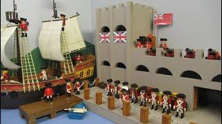 Royal Navy vs Pirates ! Bataille navale, stop motion Playmobil !