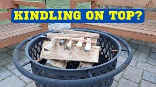 How to start a Fire Pit the Easy way #firepit #fire #topdownfire