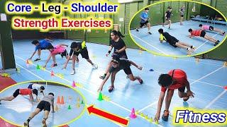 Core - Leg - Shoulder Strength Exercises  Fitness With Fun  Badminton Training  Workout