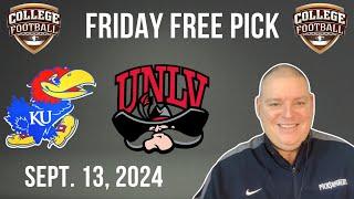 UNLV vs Kansas - Friday 9/12/24 - NCAA Football Picks l Craig's Picks & Parlays l #ncaafbets