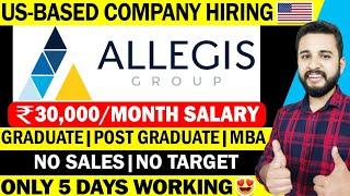 US BASED COMPANY HIRING FRESHERS | ALLEGIS HIRING FOR FRESHERS | NON SALES JOB | NO TARGET JOB