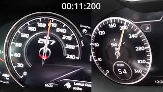 BMW M5 Comp. F90 vs  Bentley Continental GT W12 | 0-300 kph Acceleration Battle