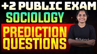 Plus Two Sociology | Prediction Question | Sure Questions  Public Exam 2025 | Eduport