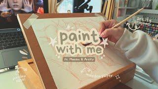 paint with me : watercolor study + mini desk tour // ft. meeden & artify 