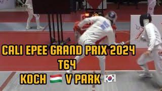 [T64] Sportsmanship!!  Mate Tamas KOCH  v PARK Sangyoung  l Cali Epee Fencing Grand Prix 2024