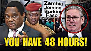Zambia President Shocks EU-UK Demands Refund as visa rejected cost Billions for Africa, Joins Traoré