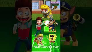 Paw Patrol Spongbob Scary Chase vs Ryder x Coffin Dance | Tiles Hop EDM Rush #coffindance #tileshop