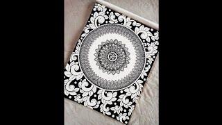 Mandala Art for beginners/Frame Mandala Art for beginners#mandalaart#unique#easy#creative