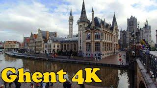 Ghent, Belgium Walking tour [4K]. The capital and beautiful city of East Flanders.