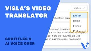 Translate Your Videos into Multiple Languages with Visla's Video Translator