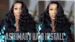 FULL 13X6 LACE FRONTAL WIG INSTALL ASHIMARY HAIR 30 INCH WIG