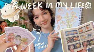 art studio vlog 029 mini shop update, catching up on work + finding the time to paint/draw