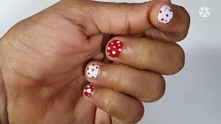 Nail art for short nails without tools | nail art for beginners | easy nail design