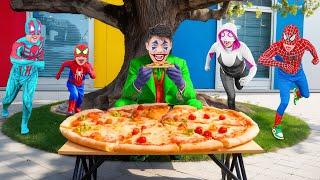 TEAM SPIDER-MAN vs BAD GUY TEAM | Spider-Man vs Joker: The Ultimate Pizza Battle! Epic Superhero War