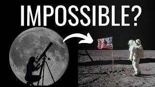 Can You SEE the FLAG on the Moon with a Telescope? #shorts