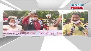 Makeshift Shop Owners, Vending Zone Shop Owners Stage Protest Rally In Bhubaneswar