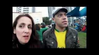 BRASILEIROS PROTESTAM NA AUSTRÁLIA EM APOIO AO BRASIL - Perth 23/06/2013