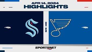 NHL Highlights | Kraken vs. Blues - April 14, 2024