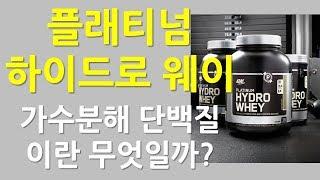 플래티넘 하이드로 웨이 리뷰 | 가수분해 유청단백질이란 무엇인가?