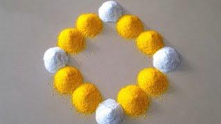 Easy, Simple, Small Rangoli Designs For Everyday | rangoli designs | Relaxing Rangoli Videos