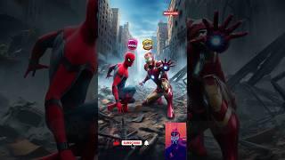 Spider-Man & Iron Man vs Thanos | Wait, Venom Saves Supergirl?!  #shorts #spiderman #ironman