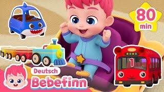 Baby Auto Brumm Brumm!  | Auto, Zug, Bus und mehr | Mix | Bebefinn Deutsch - Kinderlieder