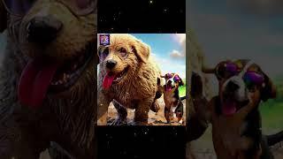 ️Muddy Trail Runners: Puppy Adventure!️泥泞越野跑者：有趣的小狗冒险！#shorts #shortvideo #short #animals #funny