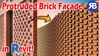 Revit Snippet: Create Parametric Protruding Bricks Facade!