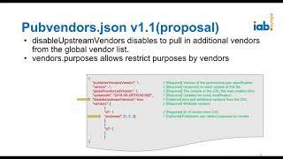 Transparency and Consent Framework - Pubvendors.json File, CMP Demos